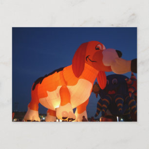 Postal de brillo de globo