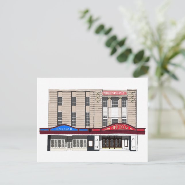 postal de Bristol Hippodrome (Anverso de pie)