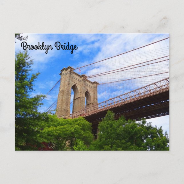 Postal de Brooklyn Bridge #1-2 (Anverso)