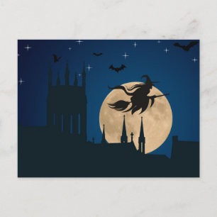 Postal de bruja nocturna