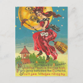 Postal de bruja vintage