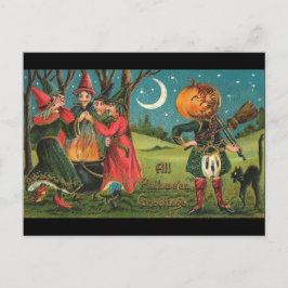 Postal de brujas de época