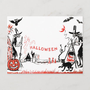 Postal de brujas de Halloween