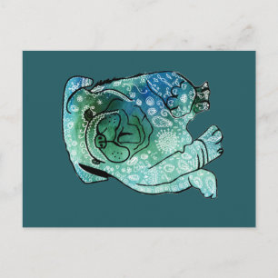 Postal de Buldog francés de bulldog