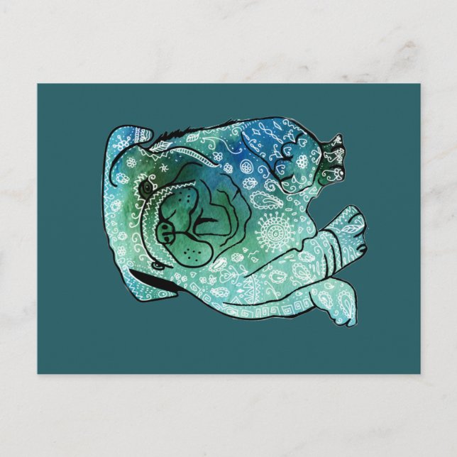 Postal de Buldog francés de bulldog (Anverso)