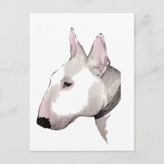 postal de bull terrier del inglés