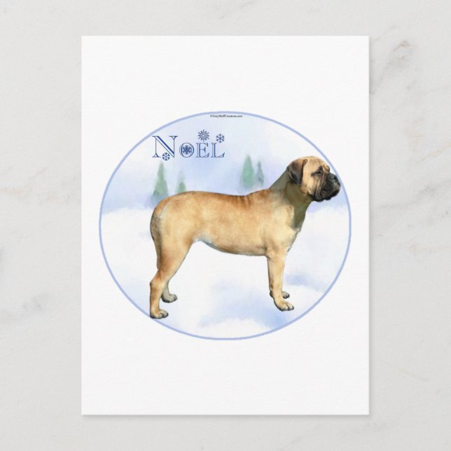 Postal de Bullmastiff Noel (Anverso)