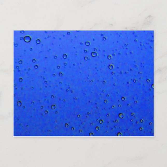 Postal de burbujas de planetas azules (Anverso)