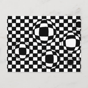 Postal de burbujas en blanco y negro