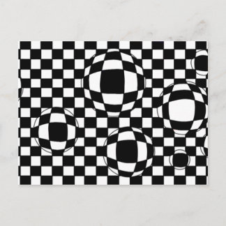 Postal de burbujas en blanco y negro