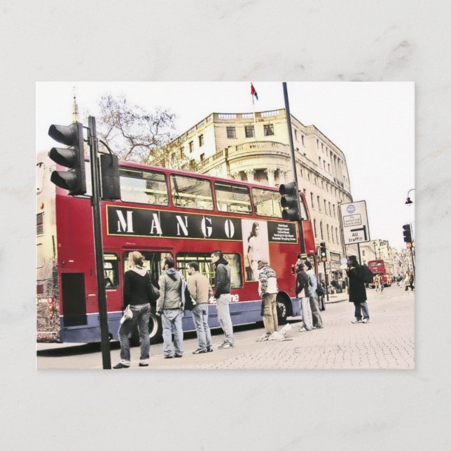 Postal de bus de doble decker de Londres (Anverso)