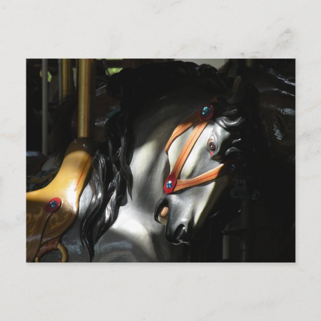 Postal de caballo de carrusel (Anverso)