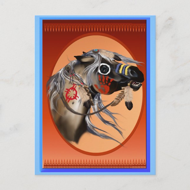 Postal de caballo de guerra (Anverso)