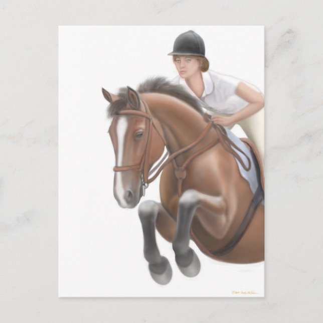 Postal de caballo de jumper (Anverso)