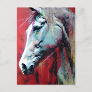 Postal de caballo de tinta