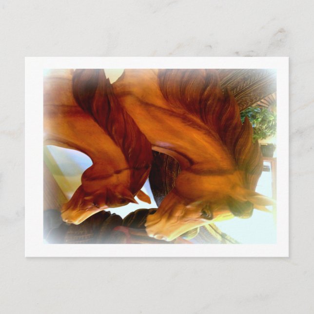 postal de caballo y pony (Anverso)