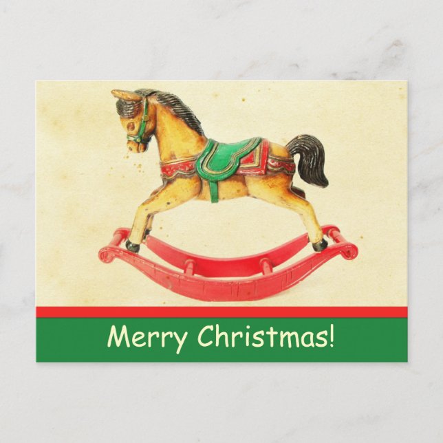 Postal de caballos de Rockefonía de Navidad de épo (Anverso)