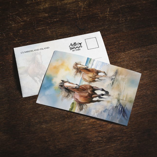 Postal de caballos del Parque Nacional de la Isla  (Subido por el creador)