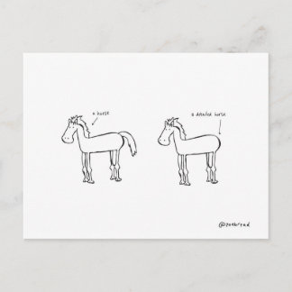 postal de caballos detallada