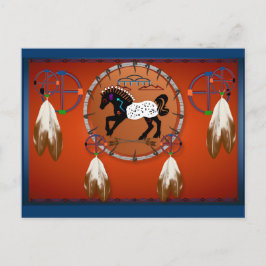 Postal de caballos y flechas