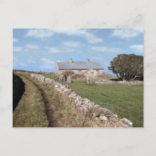 postal de cabaña abandonada