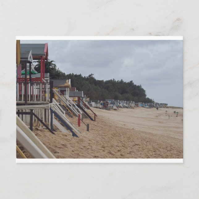 Postal de cabañas de playa (Anverso)