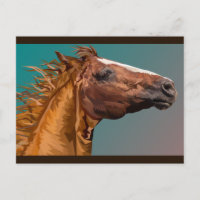 postal de cabeza de caballo