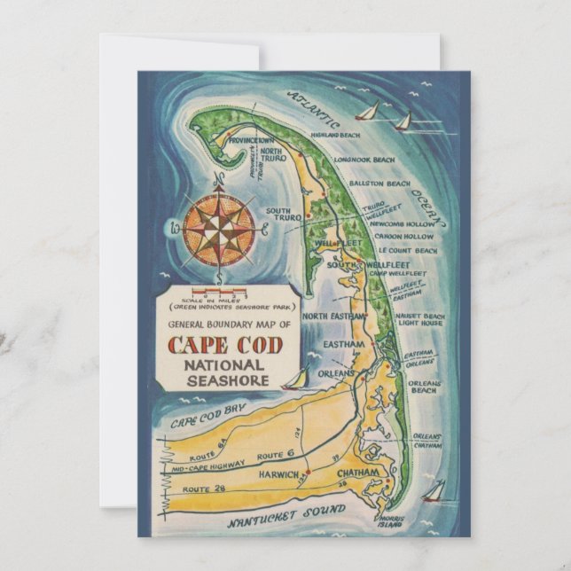 Postal de Cabo Cod National Seashore 5x7 (Anverso)