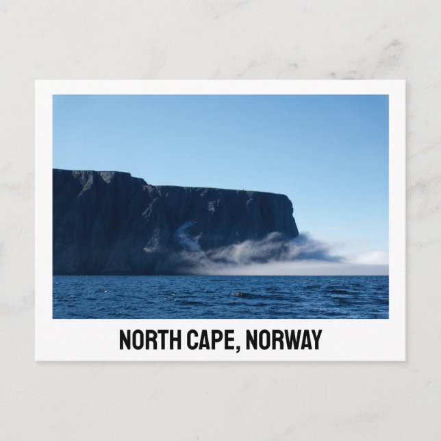 postal de Cabo del Norte de Noruega (Anverso)