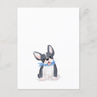 Postal de cachorro de bulldog francés