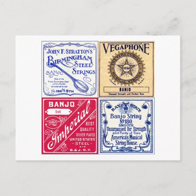 Postal de cadenas Banjo (Anverso)