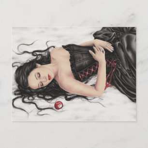 Postal de caída de blancos de nieve