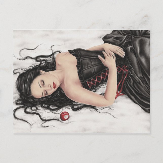 Postal de caída de blancos de nieve (Anverso)