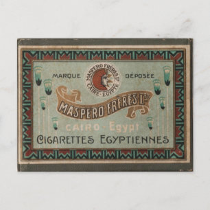 Postal de caja de cigarrillos vintage
