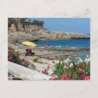 postal de Calas de Mallorca, playa