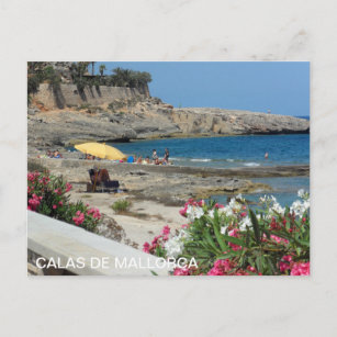 postal de Calas de Mallorca, playa