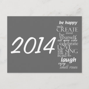 Postal de calendario 2014 - palabras inspiradoras