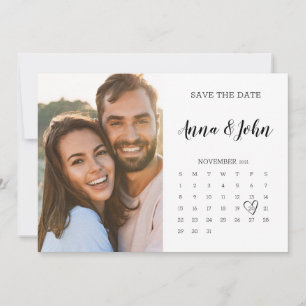 Postal de calendario con foto Guardar la fecha