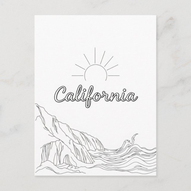 postal de California (Anverso)