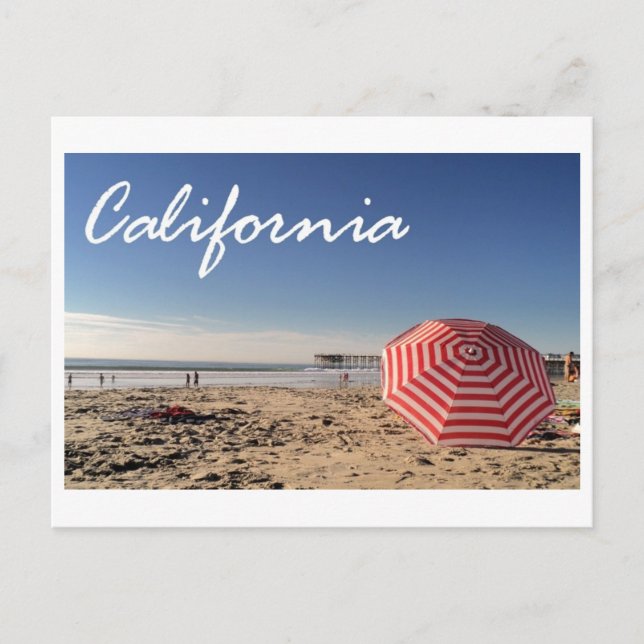 postal de California Beach (Anverso)