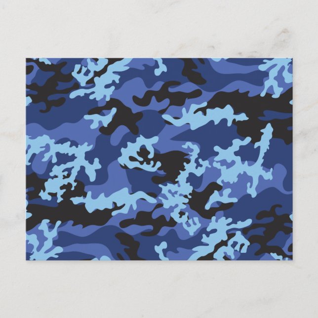 Postal de Camo Azul personalizado (Anverso)