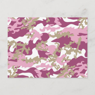 Postal de camo rosado personalizado