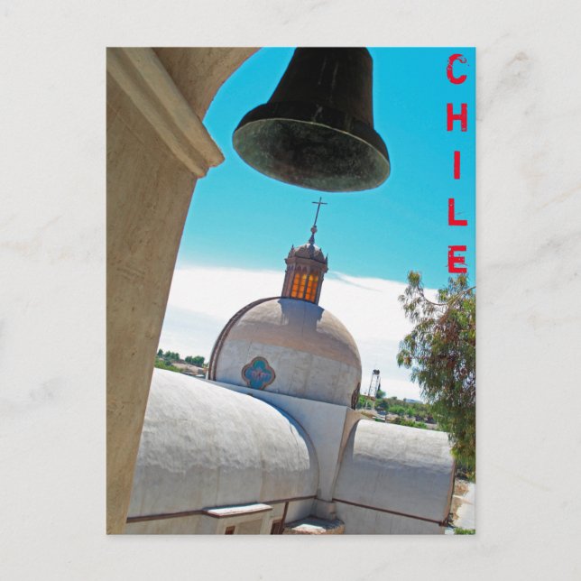 Postal de campanario de Chile (Anverso)