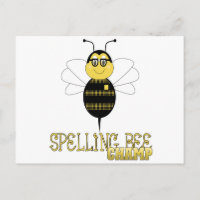Postal de campeón de abeja ortográfica