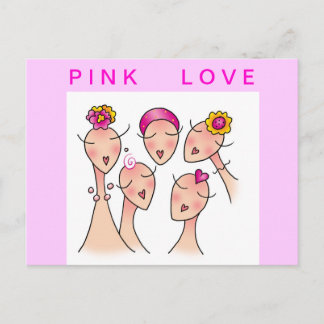postal de Cáncer de Mama PINK LOVE