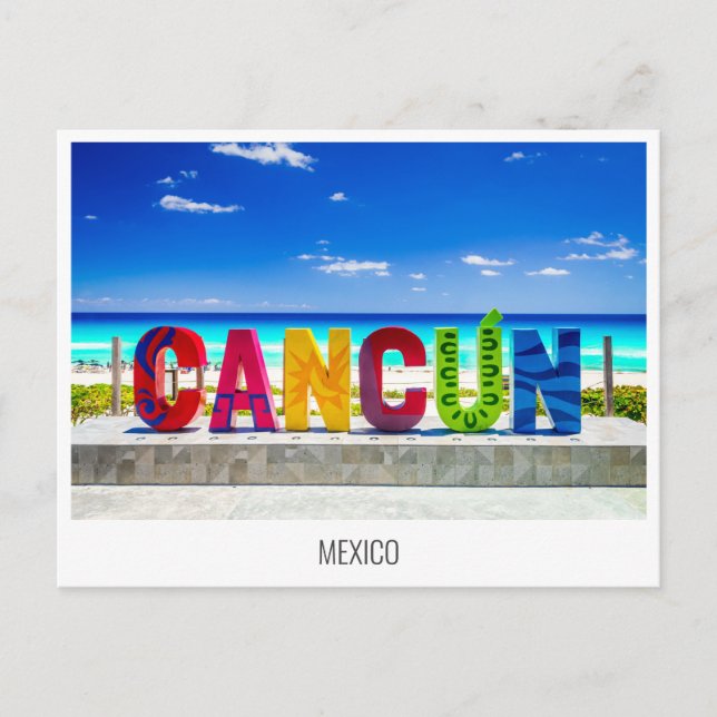 Postal de Cancún, México (Anverso)