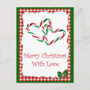 Postal de Candy Cane Hearcard