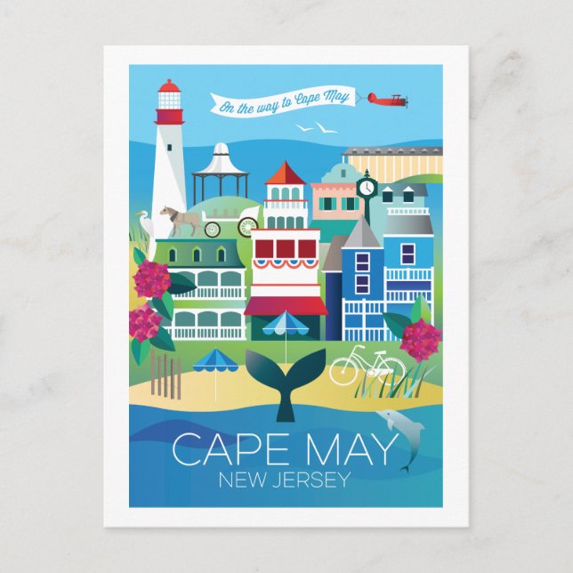 Postal de Cape May, Nueva Jersey (Anverso)