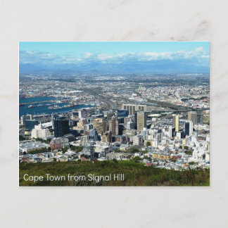 Postal de Cape Town de la colina de la señal