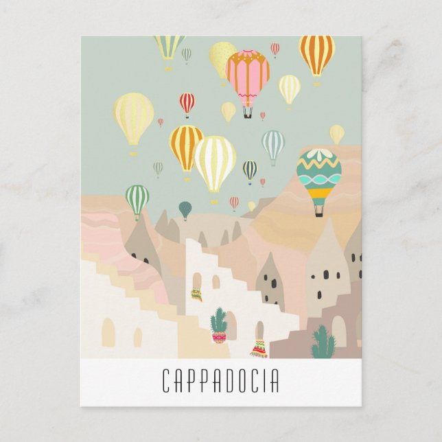 Postal De Cappadocia | Balón de Kapadokya (Anverso)